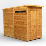 Power 4x8 Pent Security Shed Single Door