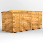 Power 14x6 Windowless Overlap Pent Wooden Shed