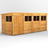 Power 16x6 Overlap Pent Wooden Shed Double Door