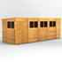 Power 18x6 Overlap Pent Wooden Shed Double Door