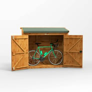 Power 6x2 Pent Wooden Bike Shed