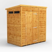 Power 6x4 Pent Security Shed Single Door