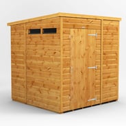 Power 6x6 Pent Security Shed Single Door