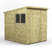 Power 6x8 Premium Pent Wooden Shed