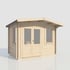 Power 8x12 Chalet Log Cabin 28mm Doors Left