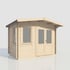 Power 8x12 Chalet Log Cabin 28mm Doors Right