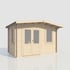 Power 8x14 Chalet Log Cabin 28mm Doors Left