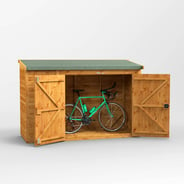 Power 8x3 Pent Wooden Bike Shed