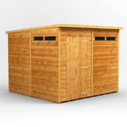 Power 8x8 Pent Security Shed Single Door