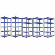 Bulldog 90cm x 50cm 5 Tier Shelving in Blue Set of 5