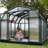 Palram Canopia Hobby Gardener 8x8 Greenhouse with Polycarbonate Glazing and Planters