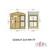 Shire Sunhut 6x4 Potting Shed Dimensions