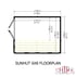 Shire Sunhut 6x8 Potting Shed Floorplan