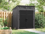 Suncast Modernist 6x5 Pent Roof Plastic Shed Black