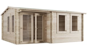 Storemore 5x4m Wellbeck Log Cabin Garden Office