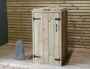 Garden Village Single Wooden Wheelie Bin Store 240 Litre