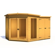 Shire Barclay 7x11 Corner Summerhouse with Storage Shed