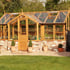 Swallow Mallard Wooden Greenhouse Oiled Finish Dwarf Wall