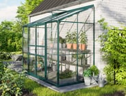 Vitavia 4x8 Green IDA 3300 Lean To Greenhouse - Horticultural Glass