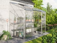 Vitavia 4x8 IDA 3300 Lean To Greenhouse - Toughened Glass