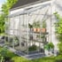 Vitavia 4x8 IDA 3300 Silver Lean To Greenhouse