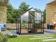 Vitavia 6x4 Black Venus 2500 Greenhouse - Horticultural Glass