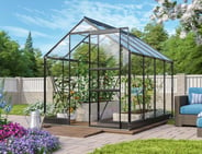 Vitavia 8x6 Black Apollo 5000 Greenhouse - Toughened Glass