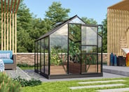 Vitavia 8x6 Black Venus 5000 Greenhouse - Polycarbonate Glazing