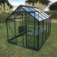 Vitavia 6x10 Green Apollo 6200 Greenhouse - Toughened Glass