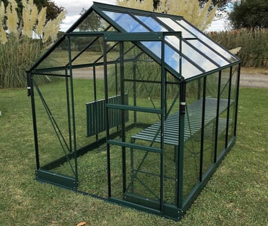 Vitavia 8x6 Green Apollo 5000 Greenhouse - Toughened Glass