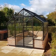 Vitavia Cassandra 8x14 Black 11500 Dwarf Wall Greenhouse