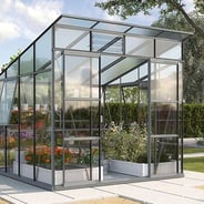 8x8 Vitavia Freya 7600 Greenhouse in Grey