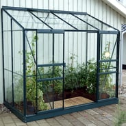 Vitavia 4x8 Green IDA 3300 Lean To Greenhouse - Horticultural Glass