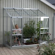 Vitavia 4x8 IDA 3300 Lean To Greenhouse - Toughened Glass