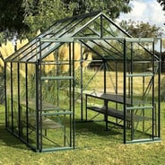 Vitavia 8x8 Green Phoenix 6700 Greenhouse - Horticultural Glass