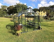 Vitavia 8x8 Black Phoenix 6700 Greenhouse - Toughened Glass