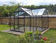 Vitavia Sirius Black Orangery Greenhouse - Toughened Glass